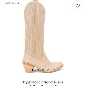 Jeffrey Campbell dagget boot in sand suede